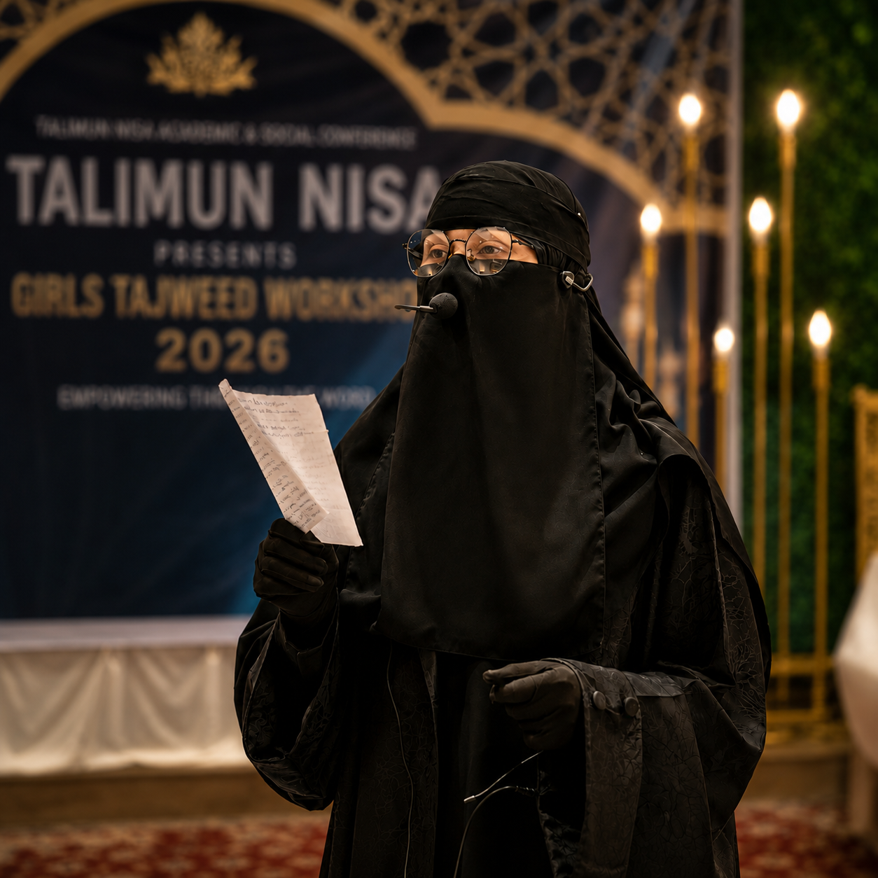 Shaheen Shaikh speaking at event